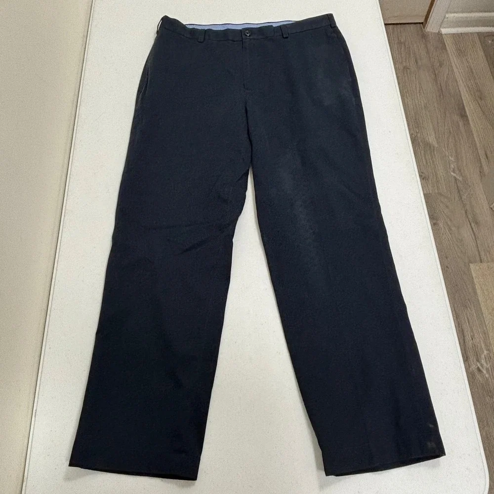 Brooks Brothers 346 Clark Lightweight Advantage Chino Navy Blue Mens 35x30